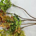 Miniatyrbillede 4 af 6: Kunstig Nandina Boligindretning Blomsterdisplay Kunstigt Grønt Malet Træblade Lacquered wood two forks autumn red