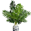 Miniatyrbillede 5 af 5: Kunstig Forårs Taro Blad Canna Touch Buket Forårsfjer Blad Grøn Planteindretning 7 pieces of premium Chunyu leaves