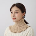 Miniatyrbilde 3 av 5: Dame falsk krage Avtakbar halv Varm Cervical Support Soli Red