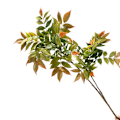 Miniatyrbillede 5 af 5: Kunstig Nandina Boligindretning Blomsterdisplay Kunstigt Grønt Malet Træblade Lacquered wood two forks green