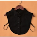 Miniatyrbilde 1 av 5: Dame falsk krage Avtakbar halv Trendy Klær Tilbehør Grid small circle black collar