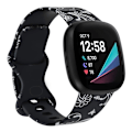 Miniatyrbilde 5 av 5: G G kompatibel med Fitbit Versa 3 Trykt Klokkereim, Størrelse: l