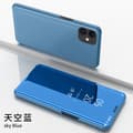 Fodral för iPhone 16PRO Himmelsblå Elektroplätering spegel Flip