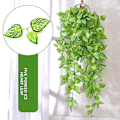 Miniatyrbilde 4 av 5: 1 Bukett Kunstig Plante Ser Ut Som 5 Greners Simulering Grønn Scindapsus Cirrus Plante Hjemmeinnredning F