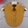 Miniatyrbilde 2 av 5: Dame falsk krage Avtakbart halvskjerf Nakke Beskyttelse Vint Chiffon black pointed collar