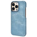Etui til iPhone 16, himmelblå, lille kreativ lædertekstur denim mønster