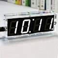 Pikkukuva 1 / 5: DIY 4-numeroinen LED-elektroninen kellosarja, lämpötilan valonohjausversio White+Case