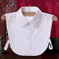 Miniatyrbilde 3 av 5: Dame falsk krage Avtakbar halv Inner Wear Base Vinter Shi Flower lace stand collar White