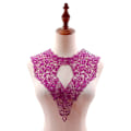 Miniatyrbilde 1 av 5: Dame falsk krage Avtakbar halv Polyester Filamentering Co Dark purple