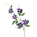 Miniatyrbillede 1 af 5: stic 5-Hoved Klematis Kunstig Blomst Nem at Vedligeholde Dark Purple
