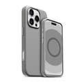Etui til iPhone 16 knaphulning + magnetisk læderanimation + LOGO Lysegråt læder Magnetisk pop-up officiel high-end