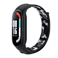 Miniatyrbillede 1 af 5: Sort Camouflage Sort Camouflage Camouflage Vævet Rem kompatibel med Xiaomi Mi Band 5/6/7 kompatibel med Xiaomi Mi Band 5/6/7