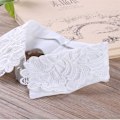 Miniatyrbilde 1 av 5: Dame falsk krage Avtakbar halv Blomsterblonder Perle Front Bu White