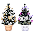 Miniatyrbilde 3 av 5: Mini Kunstig Juletre Ball Stjerne Skrivebord Ornament Hjem Festival Dekor Red C