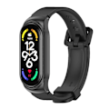 Miniatyrbillede 1 af 5: Sort Sort Silikone Urrem kompatibel med Xiaomi Mi Band 7 / 7 Nfc kompatibel med Xiaomi Mi Band 7 / 7 Nfc