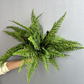 Miniatyrbillede 3 af 5: Kunstige bregneblade, falske planter, persisk løv, 15-delt sæt til dekoration Casing Persian Grass 15 leaves