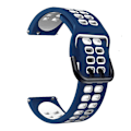 Miniatyrbild 1 av 4: Blå Vit Blå Vit 20mm Silikonarmband kompatibelt med Garmin Vivoactive 3