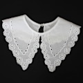Miniatyrbilde 2 av 5: Dame falsk krage Avtakbar halv hul brodert bomull 4# adult style