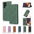 Fodral för iPhone 16pro grön Magnetisk Plånbok med Korthållare Flip Soft-Touch
