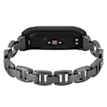 Miniatyrbilde 2 av 5: Svart Svart 8-formet Diamant Legering Klokkereim kompatibel med Xiaomi Mi Band 6 / 5