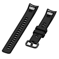 Miniatyrbillede 3 af 5: Sort Sort Silikone Urrem kompatibel med Huawei Honor Band 4 / Band 5