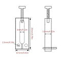 Miniatyrbilde 3 av 5: 6 stk./pakke Gitarbro-saler i solid messing Messingsaler Erstatninger 10,5 mm Silver