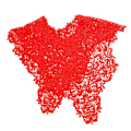 Miniatyrbilde 1 av 5: Dame falsk krage Avtakbar halv Allsidig Mote Elegant Red