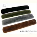 Miniatyrbilde 2 av 2: Dame falsk krage Avtakbar halv Inner Okkupert Lær Coa Dark gray-length 57 width 8