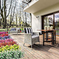 Miniatyrbilde 4 av 5: 10 Bunter Kunstige Lavendelblomster Utendørs UV-bestandig Falmingsfri Falske Plastplanter (Solnedgang Rød)