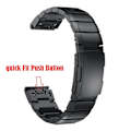 Miniatyrbillede 5 af 5: Sort Sort Stål Urrem kompatibel med Garmin Fenix 5X 26mm