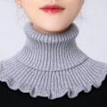 Miniatyrbilde 3 av 5: Falsk krage for kvinner, høst og vinter, varm cervikal støtte One red [soft and skin-friendly]]