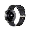 Pikkukuva 4 / 5: Musta musta nahkainen kellonranneke, yhteensopiva Huawei Watch Gt2 Pron kanssa