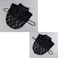 Pikkukuva 1 / 5: Naisten tekoviuluset St-up Viuluset Yhteensopiva Pitsi Kevät, Syksy Black lace stand collar-average size