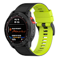 Miniatyrbillede 1 af 5: Sort Limegrøn Sort Limegrøn Silikone Urrem kompatibel med Garmin Fenix 7