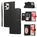 Etui til iPhone 16 sort Flip Wallet med kortholder Rusland