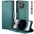 Etui til iPhone 16 grøn Flip Wallet med kortholder