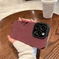 Etui til iPhone 16 Plum rød læder plys læder