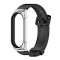 Miniatyrbillede 2 af 5: Sort Sølv Sort Sølv Silikone Urrem kompatibel med Xiaomi Mi Band 7 / 7 Nfc kompatibel med Xiaomi Mi Band 7 / 7 Nfc