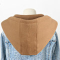 Miniatyrbillede 3 af 5: Dame falsk krave Dunjakke All-Matching Sweater Hat Mænd D gray