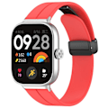 Miniatyrbillede 1 af 5: Rød Magnetisk Spænde Silikonerem kompatibel med Xiaomi Mi Band 8 Pro