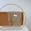 Miniatyrbilde 4 av 5: Dame falsk krage Avtakbar halv strikket sjal Air-Conditio Ginger yellow 37cm