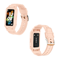 Pikkukuva 3 / 5: Vaaleanpunainen TPU-kellon ranneke, yhteensopiva Huawei Band 7 / 6 / Honor Band 6 kanssa