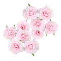 Miniatyrbillede 1 af 5: 10 stk./sæt Simulationsblomsterhoved Levende Langtidsholdbar Multifunktionel Kunstige Roseblomsterhoveder til Bryllup Light Pink