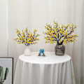 Miniatyrbillede 1 af 5: 6 stk. Kunstige Blomster Falske Gypsophila Blomster til Hjemmekontor Bryllup Julefrokost Dekoration (Gul)