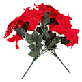 Miniatyrbild 2 av 4: 2 st Simulering Röda Julstjärnebuskar Julblommor Buketter Konstgjorda Julgransprydnader Centerpiece för Jul Hemmakontorsdekor