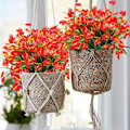 Pikkukuva 4 / 5: 16 nippua keinotekoisia tekokukkia, anthurium-kasveja, muovipensaita, vihreää ulkokoristeluun