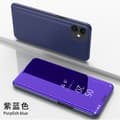 Fodral för iPhone 16 Lila blå Elektroplätering spegel Flip