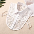 Miniatyrbilde 4 av 4: Dame falsk krage Avtakbar krage Allsidig genserdekor White lace wheel