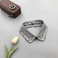 Miniatyrbilde 1 av 4: Dame falsk krage Avtakbar halv Koreansk-stil Chiffon All-M 7*42 Plaid ZM201604001