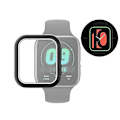Miniatyrbillede 1 af 5: Kompatibel med Oppo Watch 41mm TPU-etui, Farve: sort+hvidt selvlysende grøn